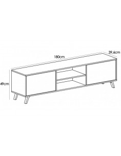 Salón Soto color Blanco-Roble 2