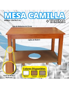 mesa camilla pintada para...