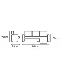 Chaiselongue reversible... 2