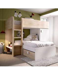 CAMA TREN NATURAL / BLANCO...