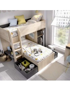 CAMA TREN NATURAL / GRAFITO... 2