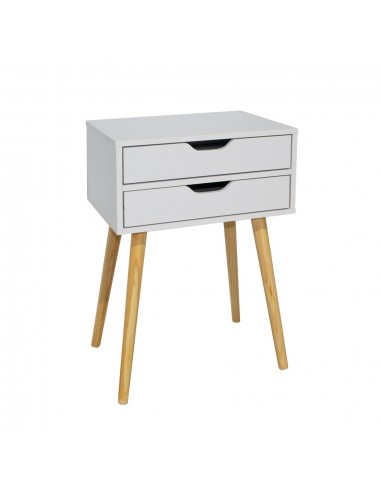 MESITA FIANO 2 CAJONES BLANCA H555-B