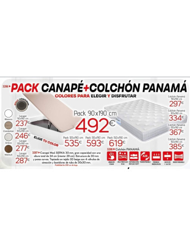 PACK CANAPE+COLCHON PANAMA / 5...