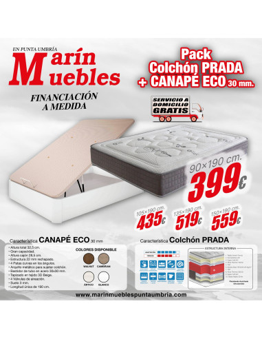 PACK PRADA CARBONO COLCHON+CANAPE...