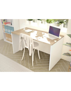 MESA BICOLOR BLANCO-ROBLE...