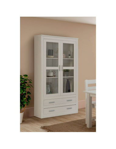 Vitrina Nevada Color Blanco veteado