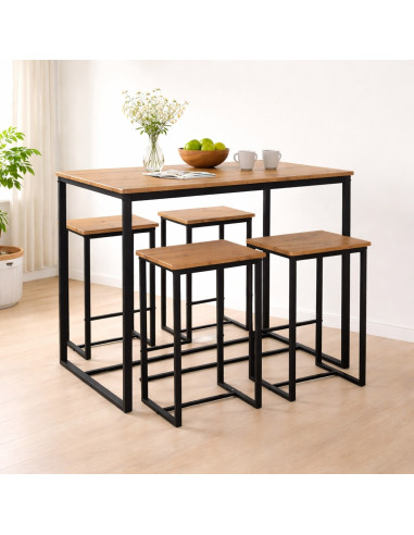 JUEGO DE MESA Y 4 TABURETES